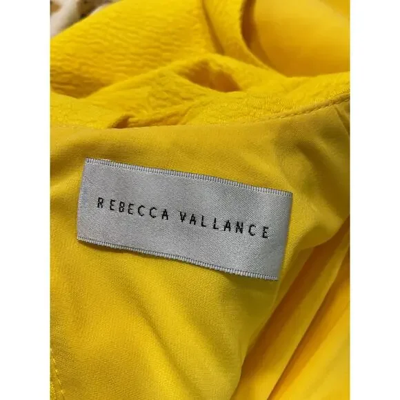 Rebecca Vallance Structured Canary Yellow Jaclyn Dress Size 10